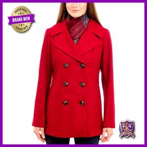 Double Breasted Peacoat Classic Wool Blend Oversized Chic Winter Coat